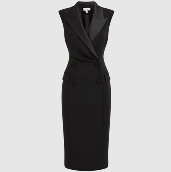 Reiss Amari Fitted Double Breasted Midi Dress Size 6 - Picture 2 of 8